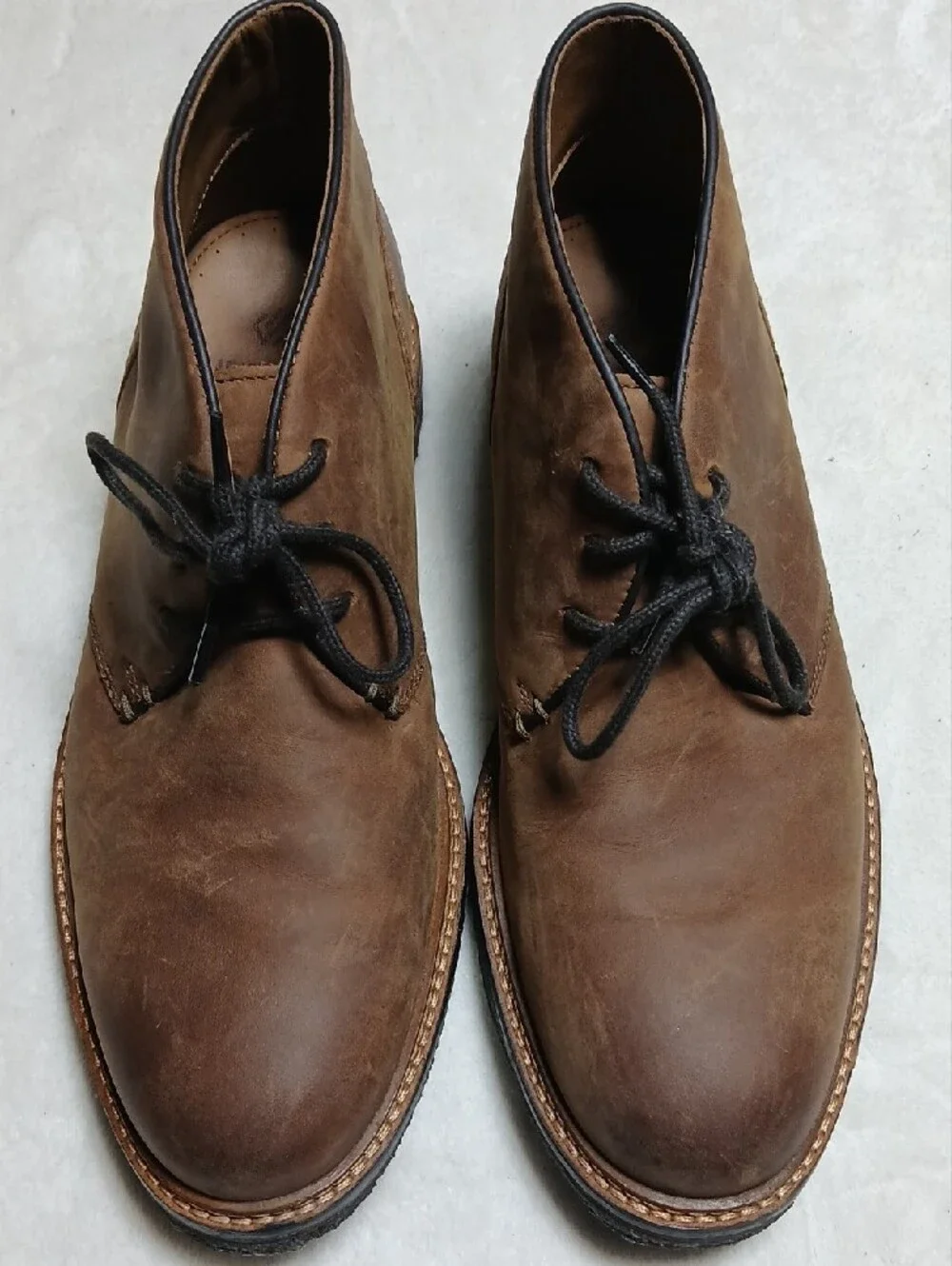 Johnston & Murphy Men's Brown Leather Chukka Boots - Lace-Up Size 8M Mens